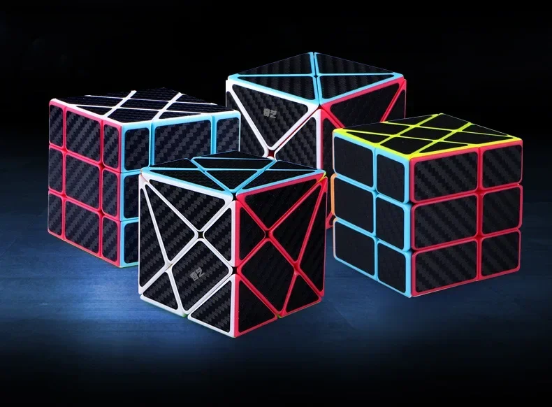 Ensemble de cube rapide en fibre de carbone 2x2 3x3x3 pyramide cube magique puzzle jouets articles de fête d'anniversaire cadeaux de Noël cadeaux pour adolescents et adultes