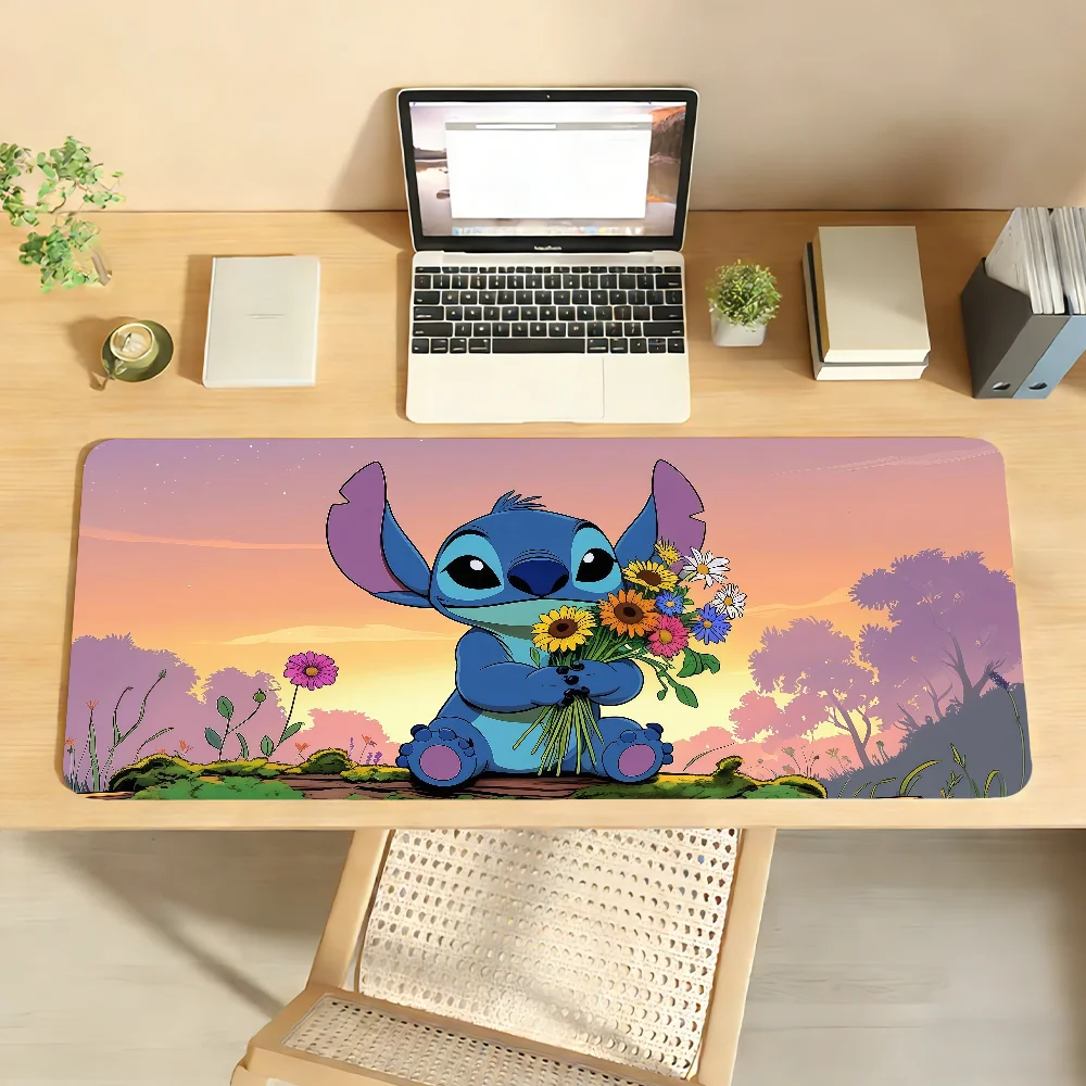 

Cartoon S-Stitch A-Angel MousePad Non-slip Locking Edge PC Laptop Accessories Rubber Office Keyboard Large Game XXL DeskMat