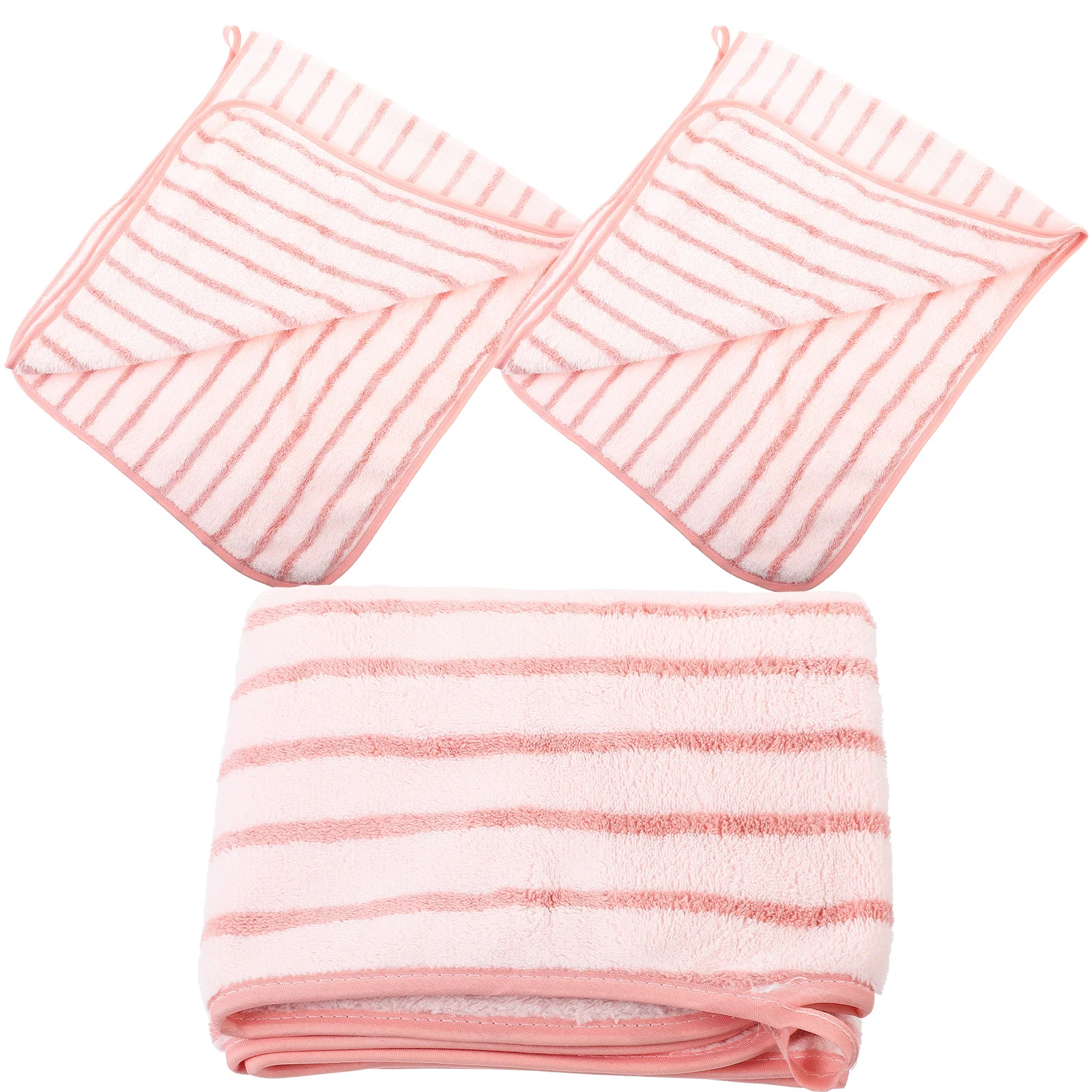 

3Pcs Coral Fleece Absorbent Towels Soft Face Hand Wash Towels Comfortable for Home Travel Absorbent Face Towel