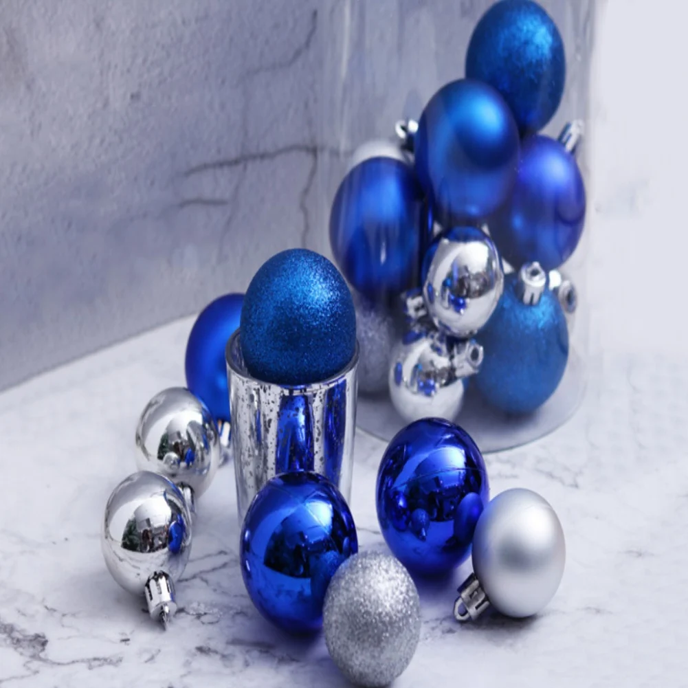 الحلي شجرة عيد الميلاد الملونة ، زينة حفلة عيد الميلاد ، الكمال الكرة معلقة الزفاف ، زخرفة إكليل الزهور ، 3 سنتيمتر ، 24 قطعة لكل مجموعة #4