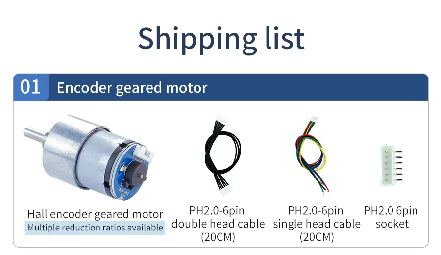 12V 205 Gleichstrom motor mit hohem Drehmoment und Metall getriebe mit Encoder 333 U/min 550 U/min Elektronisches Projekt mit U/min Geschwindigkeit für Balance-Ackerman-Auto – Detail 1