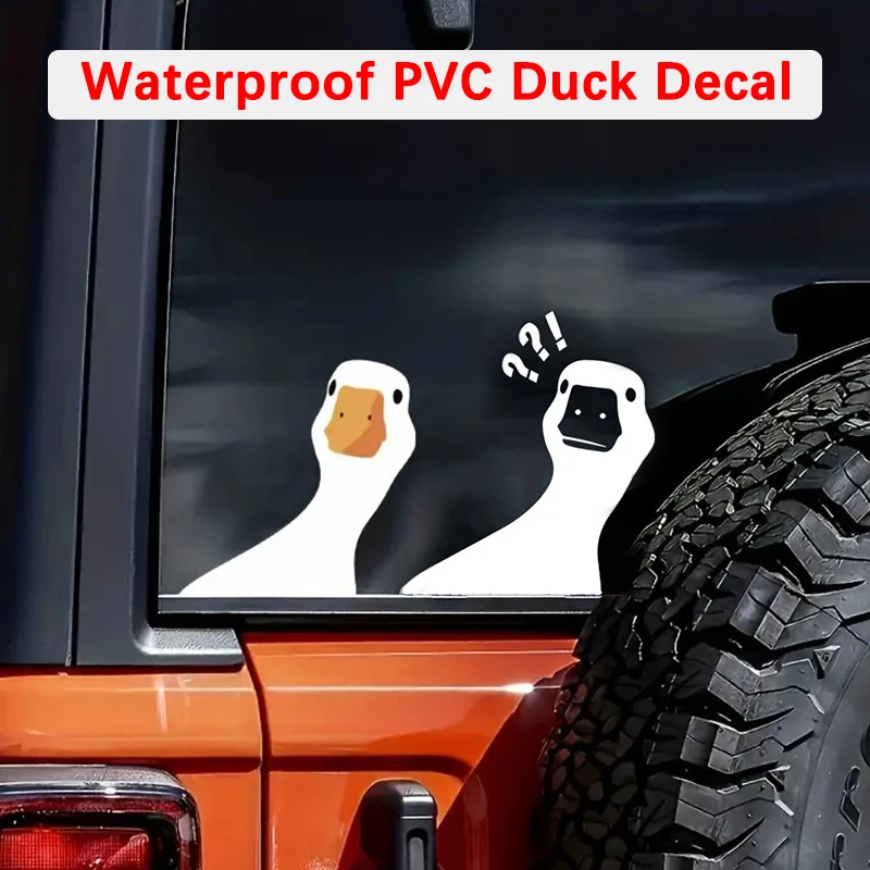 

Weatherproof Vinyl Duck Decal - Creative Interesting Car Body Sticker , Easy-to-Apply, Durable PVC , Adorable Window Sticker