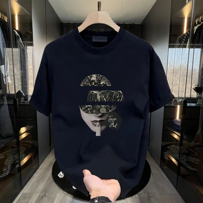 

Trendy American Sle ort Sve T-irt ex Summer Faion Print Casual Loose Fit round Ne Cool Wind Thin Material
