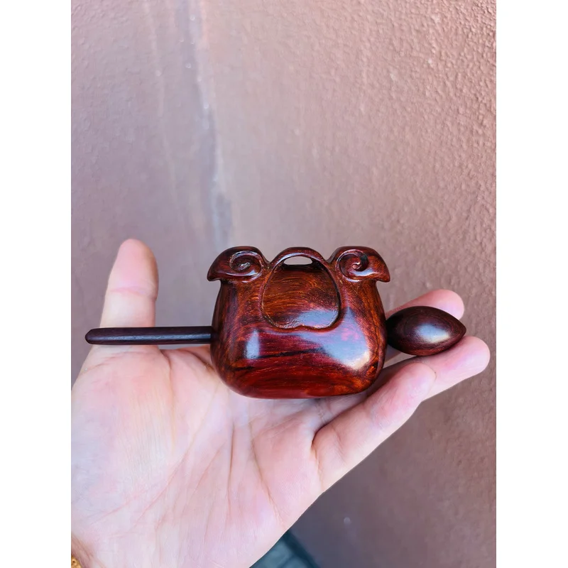 

lobular red sandalwood wood fish ornament decompression home decoration gift