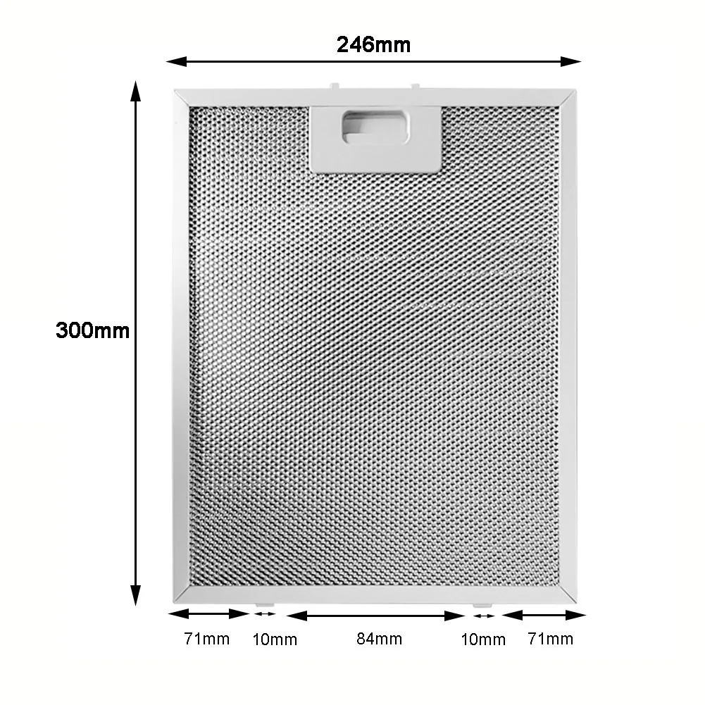 Extrator De Malha De Metal Para Cozinha, Filtros De Exaustor, Filtro Filtro, Acessórios, 300x250x 9mm