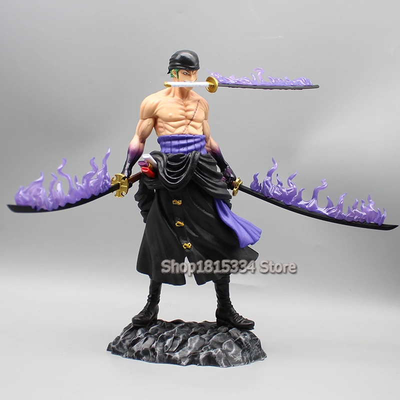 Anime Roronoa Zoro Action Figures GK One Piece Figures 28cm PVC Model Collection Figurine Toys Desktop Decoration Gifts