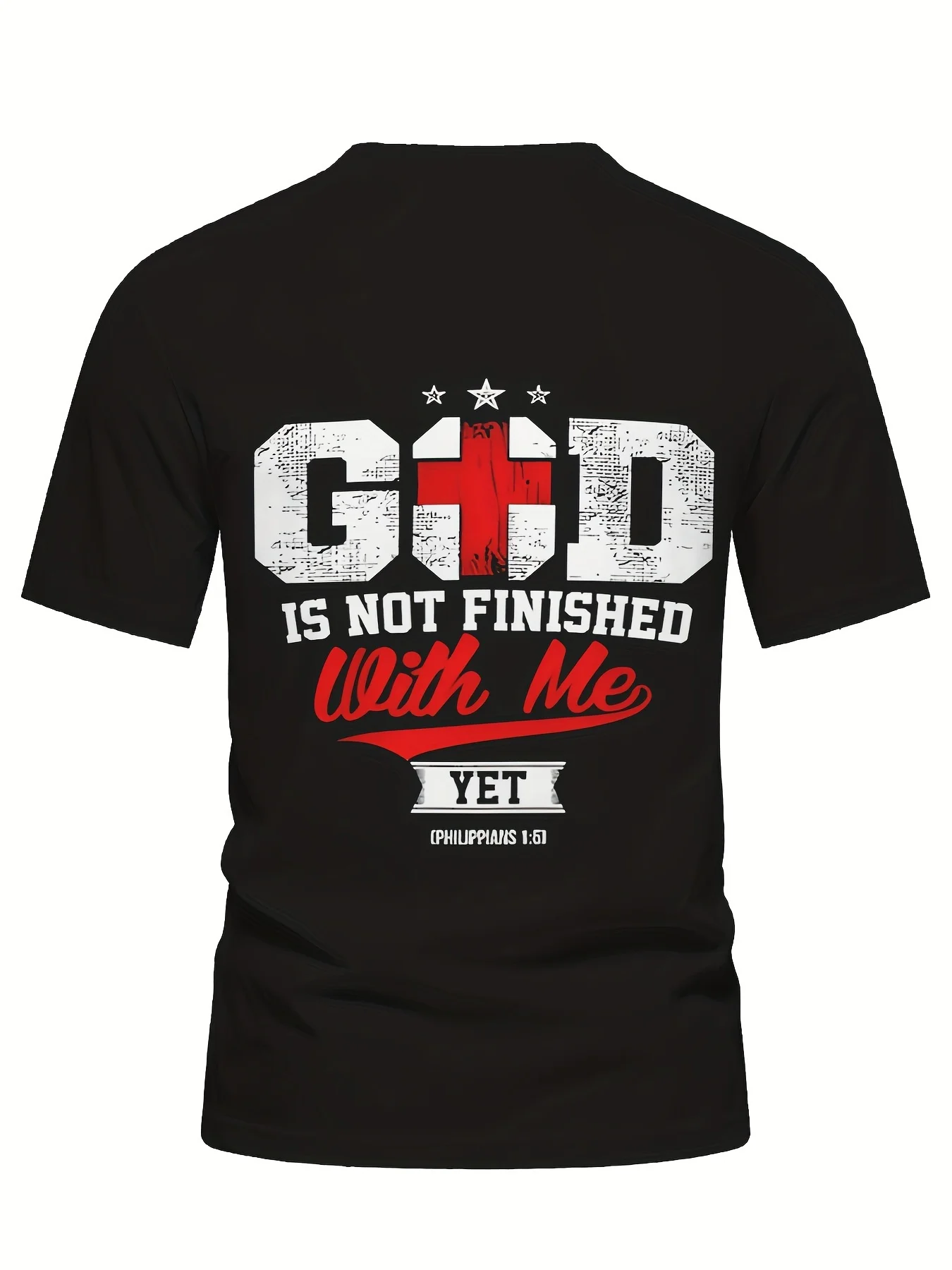 

God Is Not Finished with Me T-Shirt 100% Cotton O-Neck Short Sleeve Summer Casual Mens T-shirt Streetwear