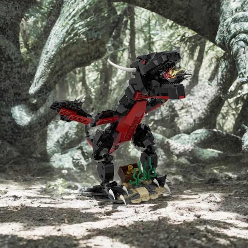 

423PCS STEM Learning MOC Construction Toy Black Dragon Monster DIY Educational Building Blocks Gift Kids