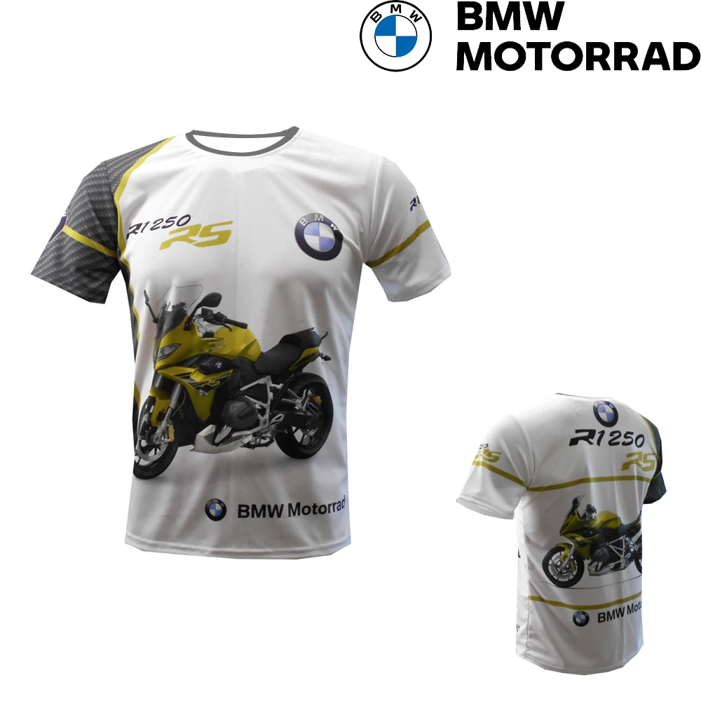 BMW R1250RS SPORT 2025 رجل موتو تي شيرتات رائع الصيف سباق سريعة الجافة قصيرة الأكمام بلايز تنفس الملابس ريسينغ المحملة