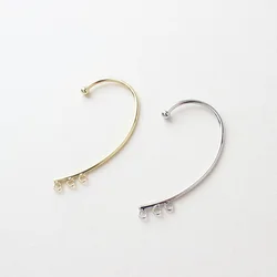 4PCS 14K Real Gold Plated Earring Hanging DIY Material Accessories without Earhole Making Supplies