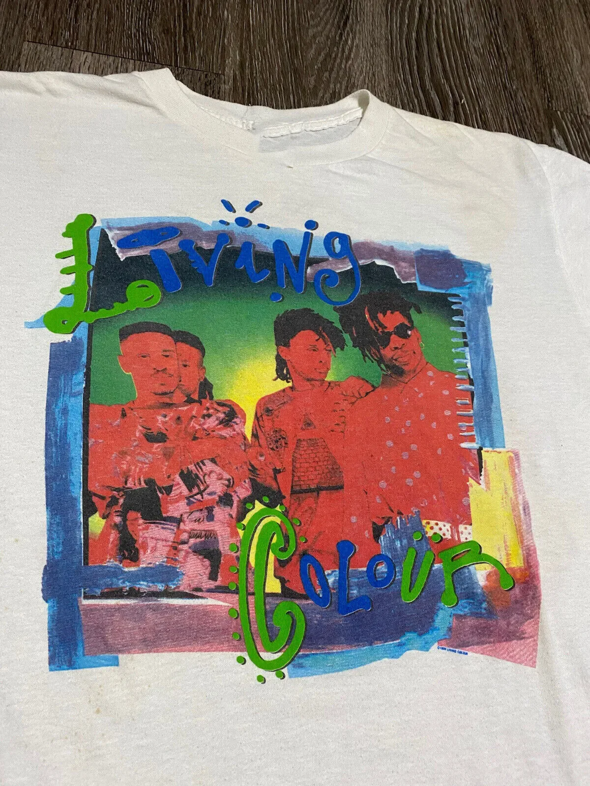 Living Colour Band T-Shirt Vivid Album 1989 Tour White All Size Shirt VC1287