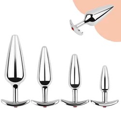 Metal Anal Beads Butt Plug Set Small Large Wearable Ass Analplug Jewelry Dilator Dildo Prosate Massager Sex Toy Man Women Shop