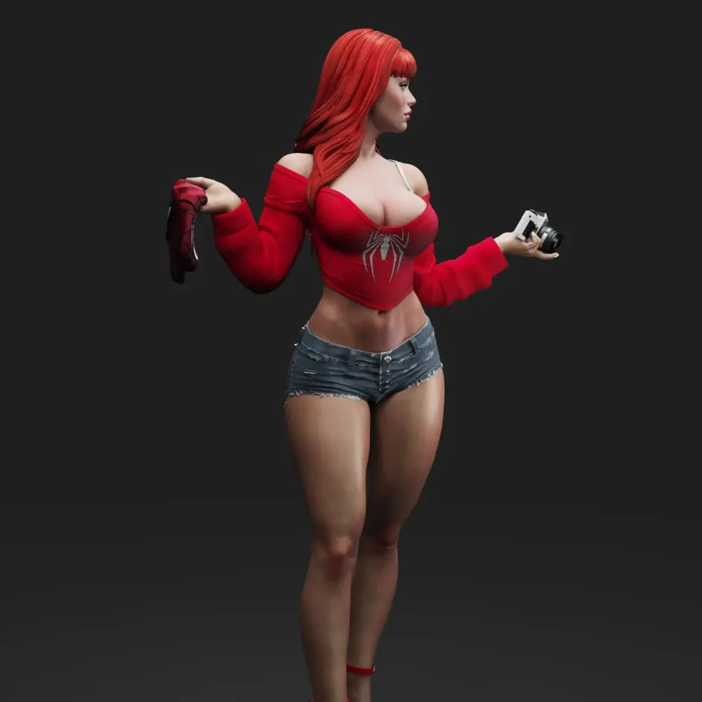 Figurine sexy 1/24 75mm, kit de modèle en résine attrayant pour figurine miniature GK, statue grise imprimée en 3D, modèle de poupée DIY non peint
