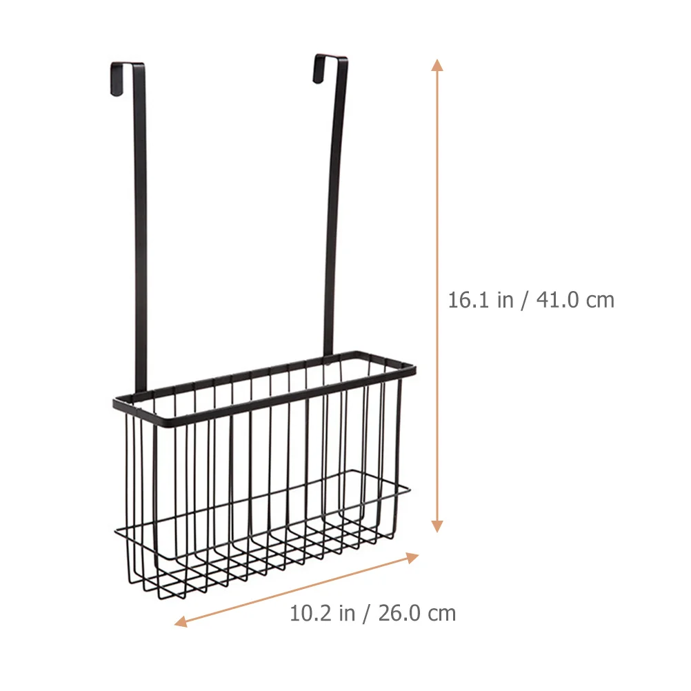 

Over Door Basket Iron Wire Cabinet Organizer Rustproof Kitchen Bathroom Storage No Drill Required Compact Design Hollow