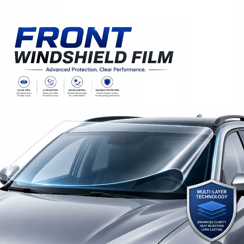 TPU Windshield PPF Self Healing Anti-Shatter Glass Armor Film Explosion Proof Security Shield for Front Windshield