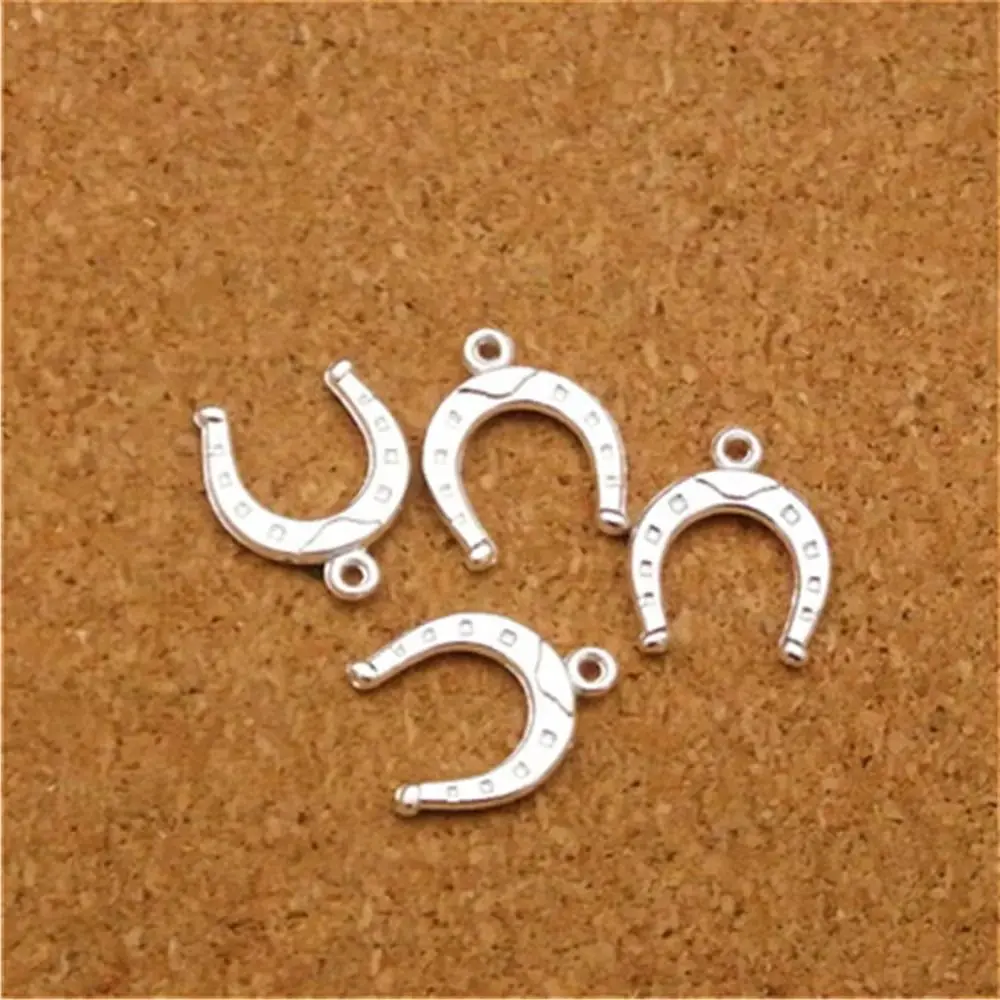 30pcs Charms Lucky European Horseshoe Haning Bead Charms Fit Style Bracelet Antique Jewelry Making DIY Handmade Craft