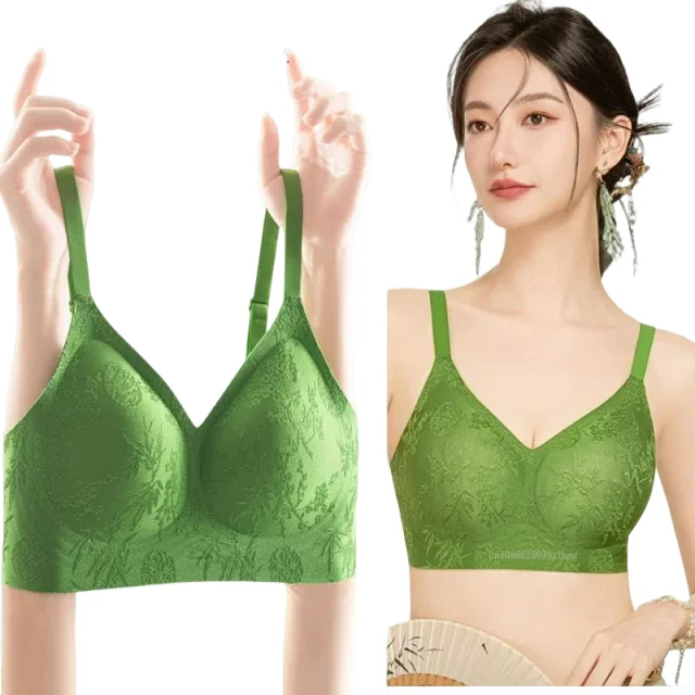 

KUCLUTStyle Seamless Underwear Close-fitting Wireless Deep V Bra Shockproof Traceless Push Up Anti-sagging Brassiere 2025 New