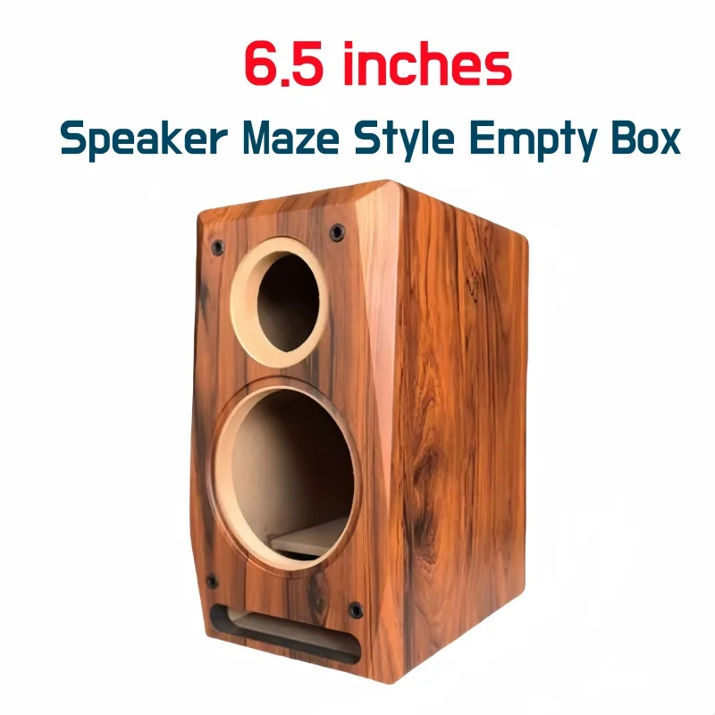 6.5-inch(146/168mm)Maze Speaker Empty Box,High/Low Sound Speaker Box,HiFi Speaker Wooden Housing,DIY Car/Home Audio Modification