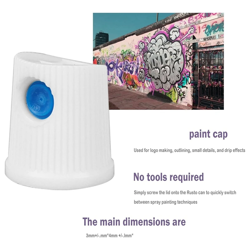 ГОРЯЧИЙ! Колпачки для распылительной краски-Новые колпачки-Насадка для распылительной краски-Насадки для распыления краски для Rusto Spray-Graffiti Art Supplies, 25 упаковок