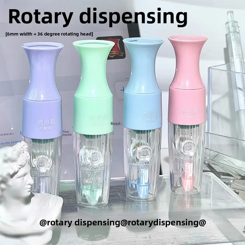 

Colorful Rotating Dot Glue Stick Large Capacity High Viscosity Strong Adhesion Student-Grade Stylish Double-Sided Tape