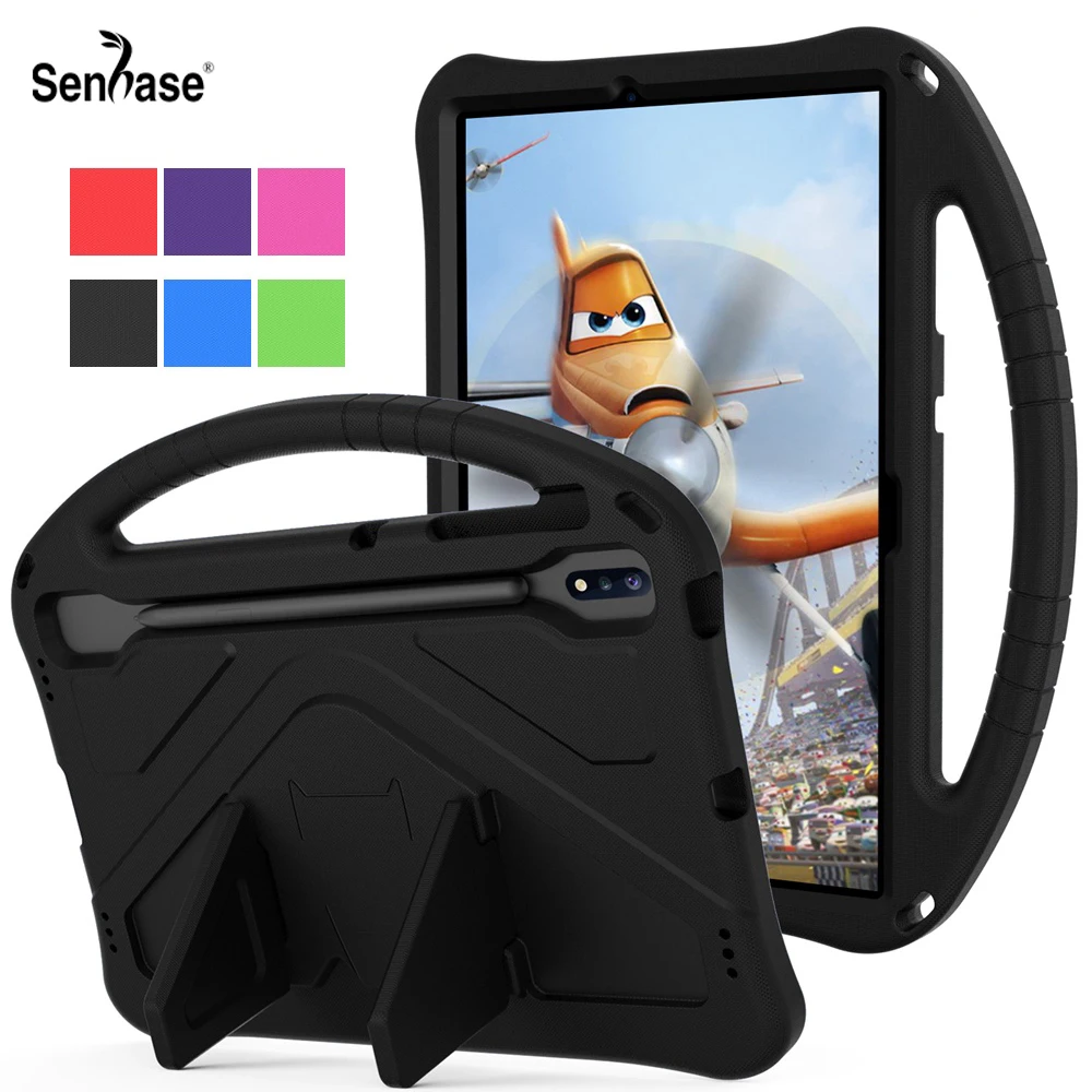 

For Samsung Galaxy Tab S7 S8 Plus 2022 Fe 2021 SM-T970 SM-T730 SM-X800 Case EVA Portable Kids Safe Shockproof Stand Tablet Cover