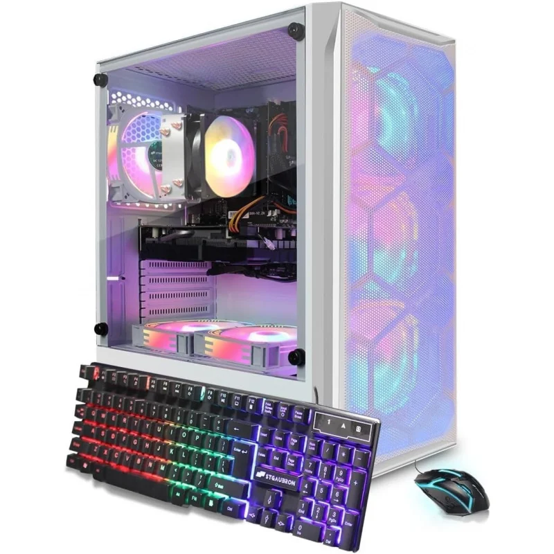Gaming PC Desktop Computer,  Core I7 up to 3.9 GHz, GTX 1660 Ti 6G GDDR6, 16GB RAM, 512GB SSD, WiFi, BT 5.0, RGB