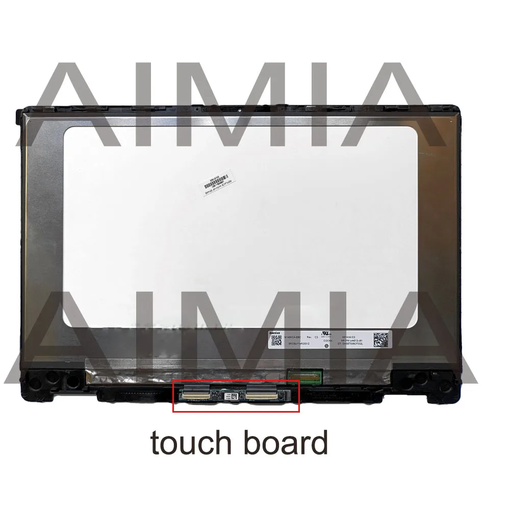 14 "per HP Pavilion x360 convertibile 14-dh 14-dh0000 14-dh1000 NV140FHM-N4K Display LCD Touch Screen Digitizer con cornice