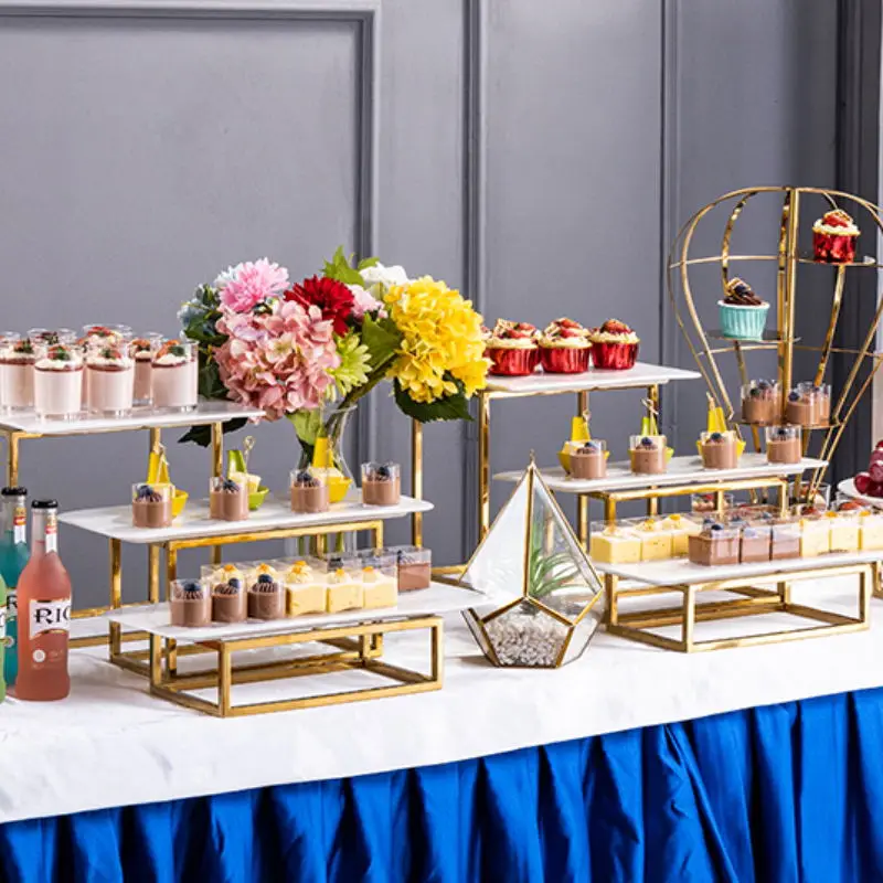 Wedding Cake Stand, Food Bread, Flower, Dessert Holder, Meeting Tea CupCake Stand, Buffet Banquet, Store Opening, Candy Rack