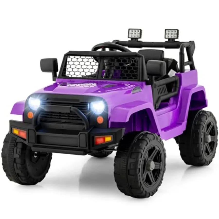 

Ride On Truck 12V Electric Vehicle Jeep Car with Remote Control Toddlers Battery Powered Toy with 2 Speeds Spring Suspension Do