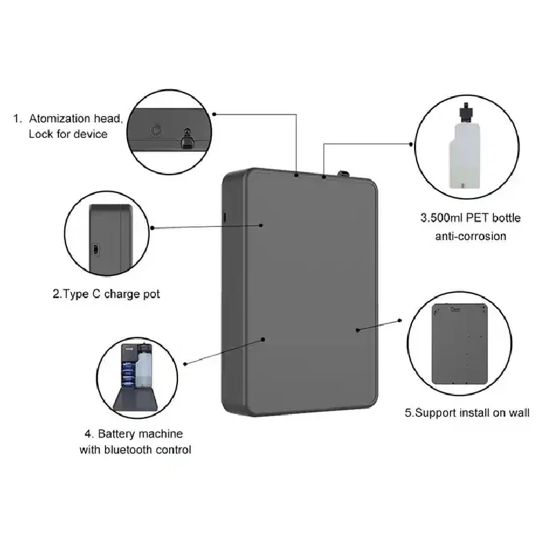 스마트 앱 제어 아로마 디퓨저, 타이머 기능, 아로마 테라피 에센셜 오일 디퓨저, 홈 오피스 호텔용, 500ml