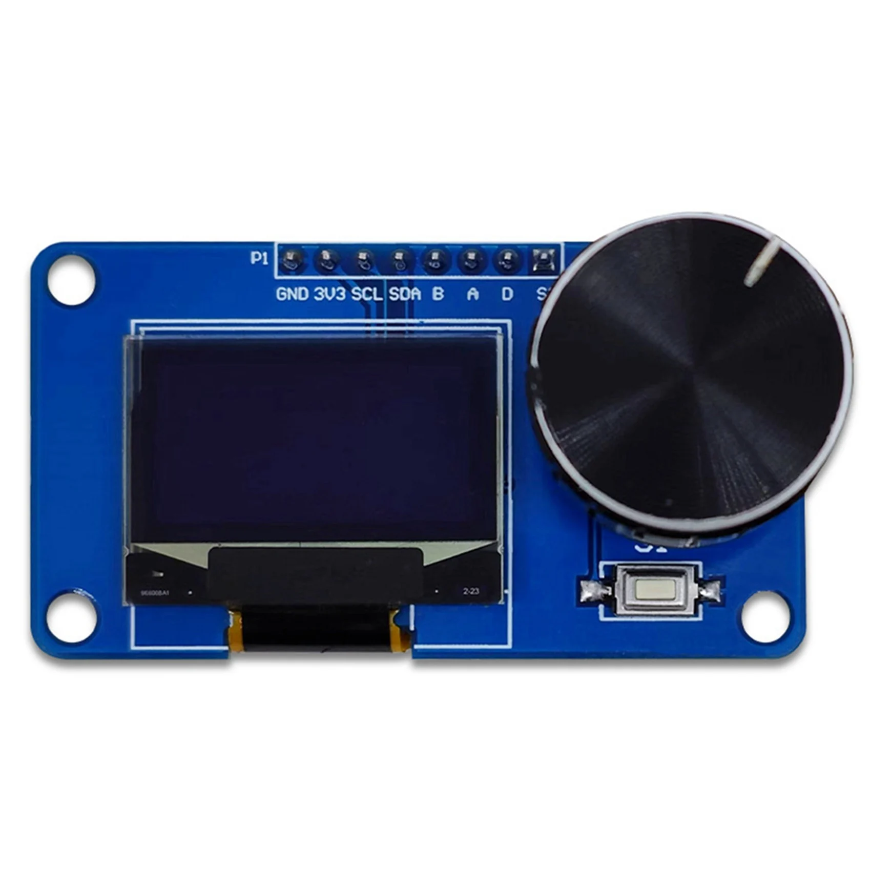 2Pcs 0.96 Inch OLED Display Module With Buttons EC11 Rotary Encoder IIC Interface LCD Screen