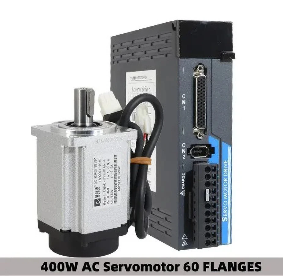 CNC 0.4KW AC Servo Motor Driver Kit DB60-01330A6+SM100S-40 400W Motor 1.27nm 3000rpm Input AC 220v Small Motor