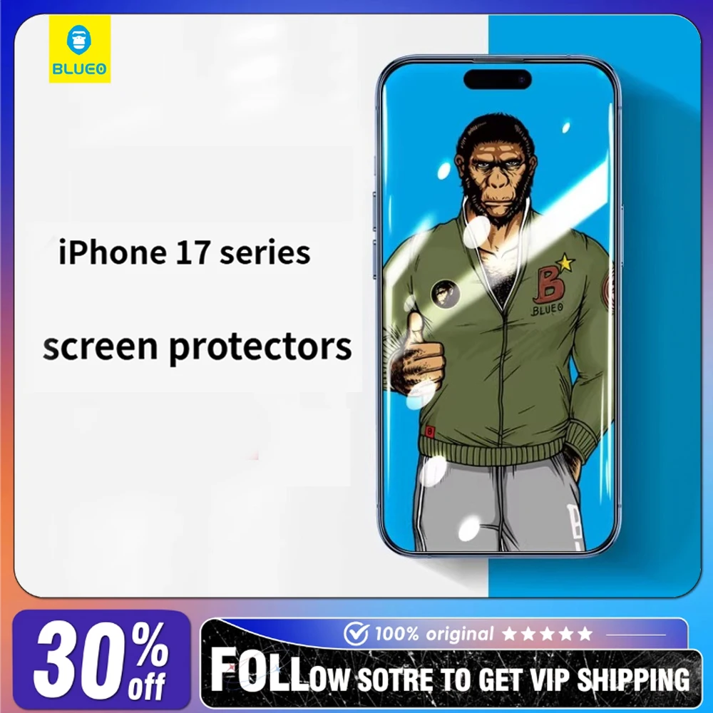 

BLUEO Tempered Glass Anti Blue-Ray/Spy HD Full-screen Coverage for iphone 17 Pro Max Series Mobile Phone Protective Glass Film