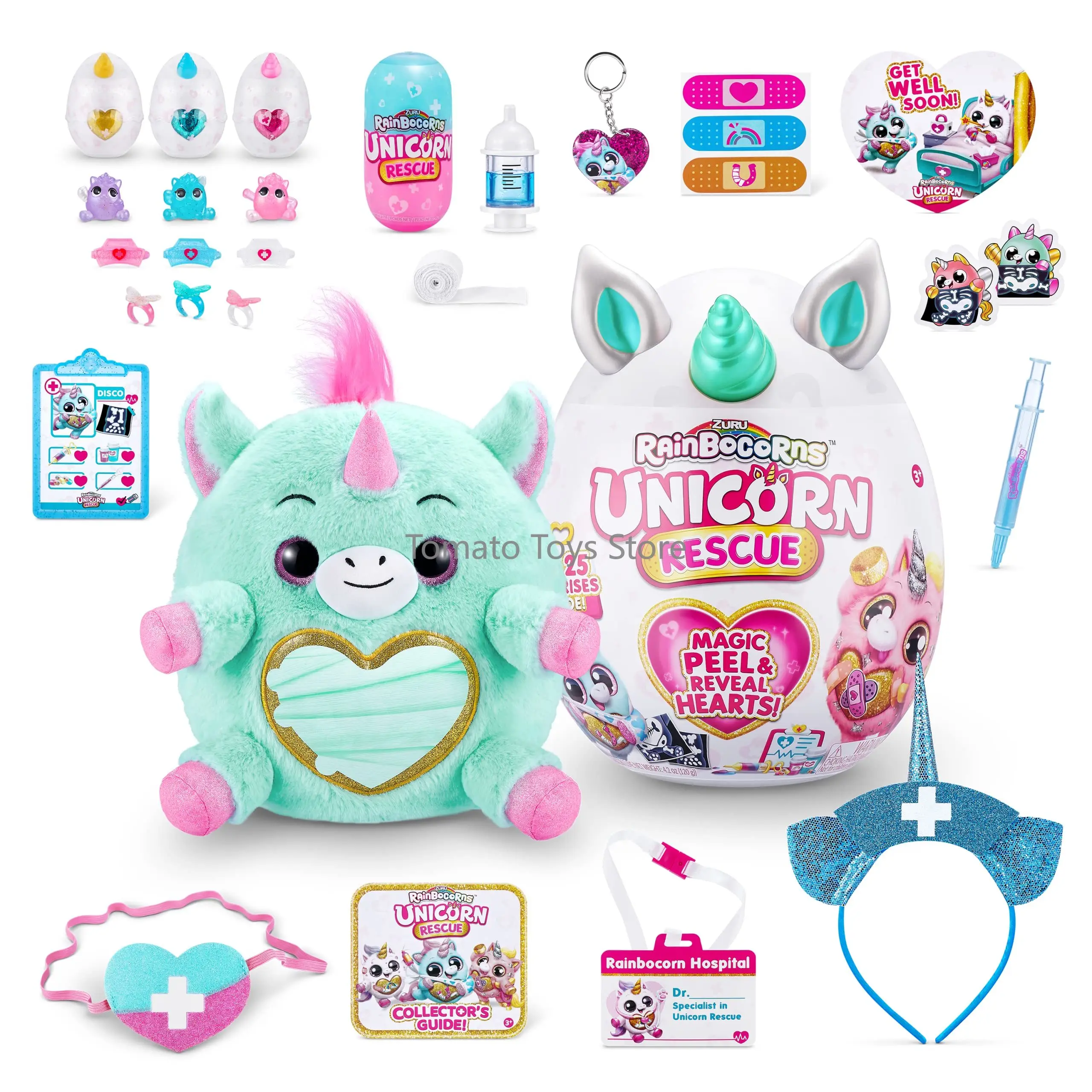 In Stock Rainbocorns Big Surprise Unicorn Rescue Collectible Plush Cuddle Plush Wearable Accessories Boys Girls Birthday Gifts