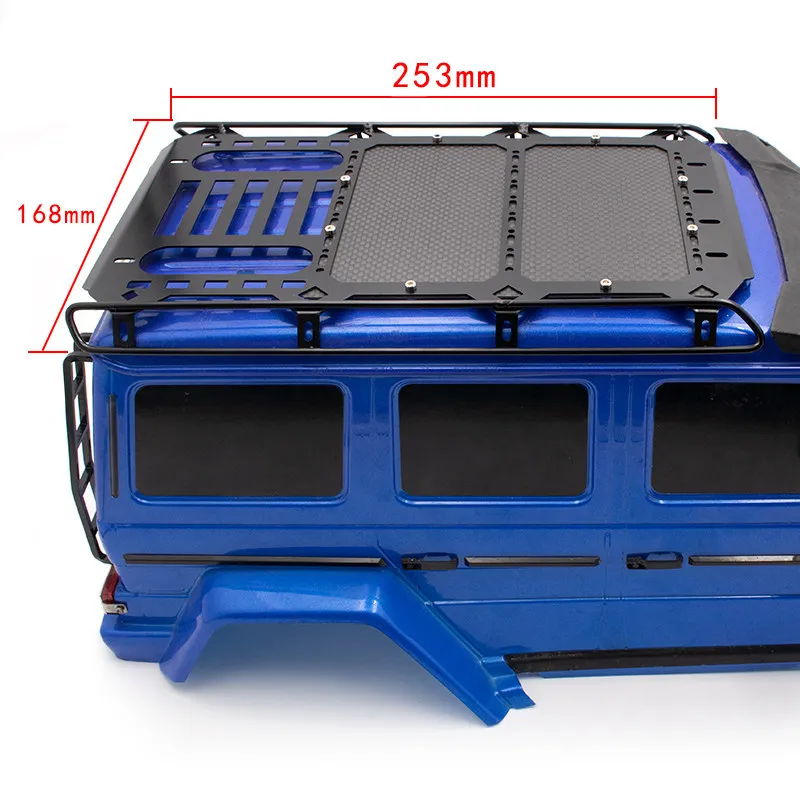 KYX simulation model climbing car metal roof rack TRX-4 Chi G500 with carbon fiber board luggage rack