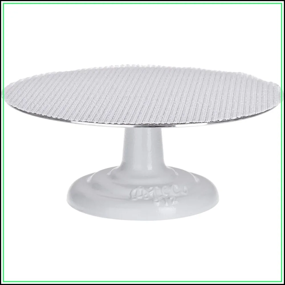 

12-Inch Revolving Cake Decorating Stand, Aluminum Turntable with Cast Iron Base & Non-Slip Pad
