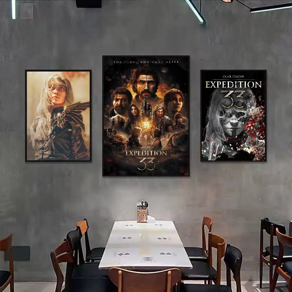 Anime C-Clair Obscur E-Expedition 33 Poster Wall art print art suitable for living room bedroom bar parlor home decor gift