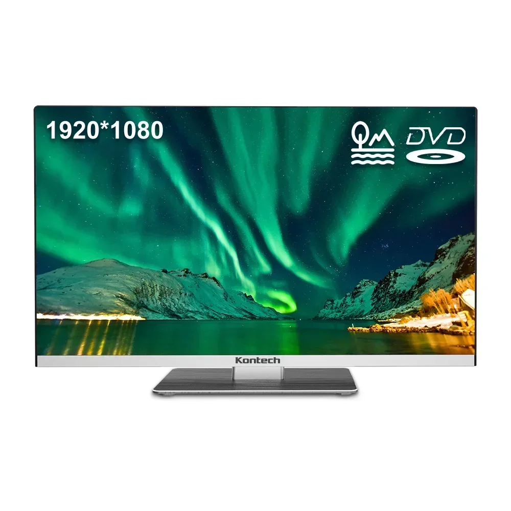 24 Inch 12/24 Volts Smart TV With 24V & Mains Travel TV, DVD, M7 Fast Scan For Satellite S2, Freeview T2 For Campervan Motorhome