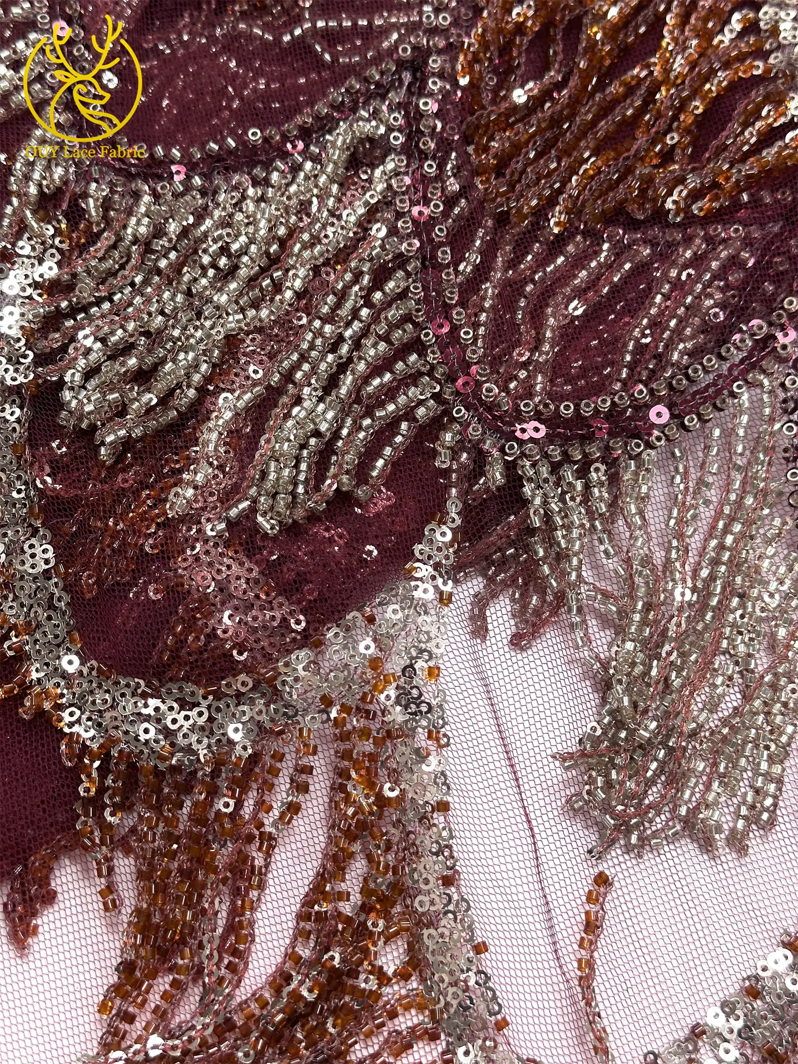 Hochwertiger nigerianischer 3D-Hängeperlen-Spitzenstoff, 5 Yards, hochwertiger französischer afrikanischer Pailletten-Spitzenstoff für Mädchen-Abendpartys – Detail 36