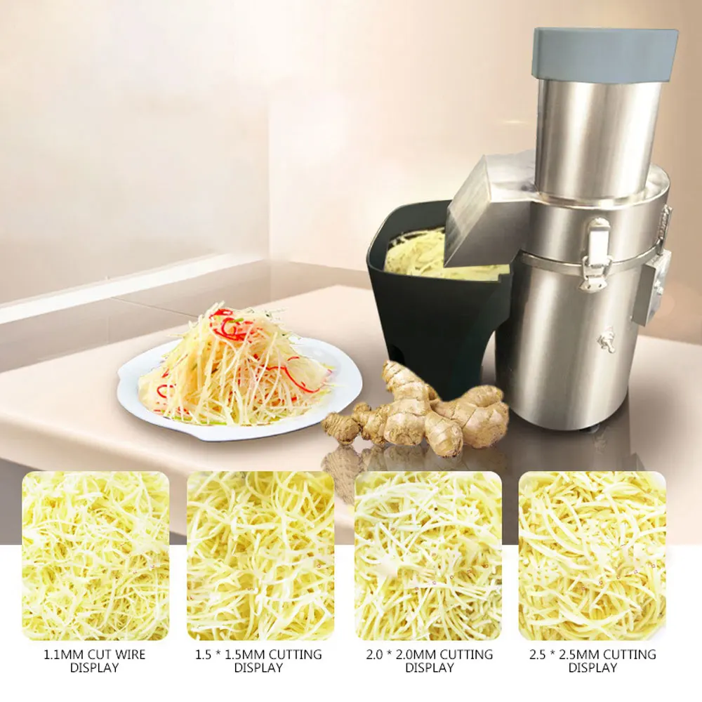 آلة القطع التجارية الأوتوماتيكية آلة قطع أسلاك الزنجبيل الفولاذ المقاوم للصدأ الميكانيكية والكهربائية