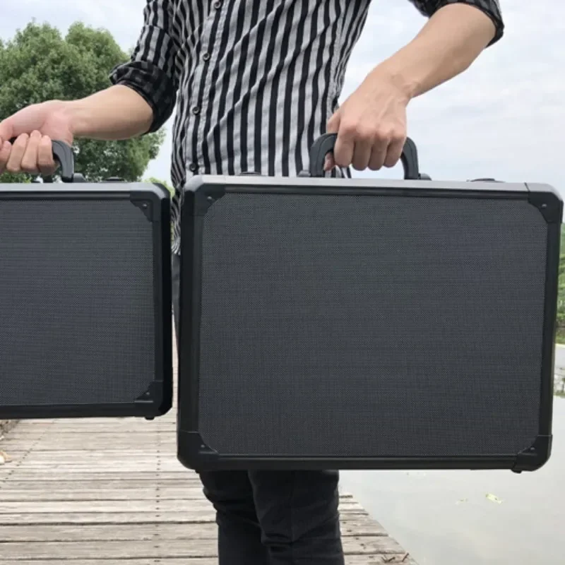 Portable Instrument Equipment Safety Protection Case Aluminum Alloy Frame Density Board Tool Storage Case Professional Suitcase