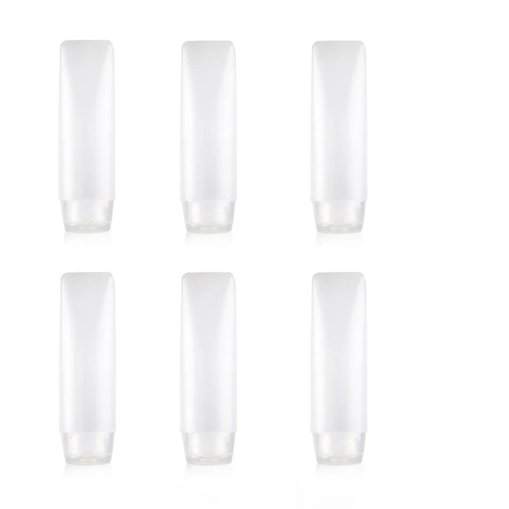 6 個旅行用スクイーズボトル漏れ防止シリコンボトルポータブルシャワージェルローショントイレタリー容器旅行容器