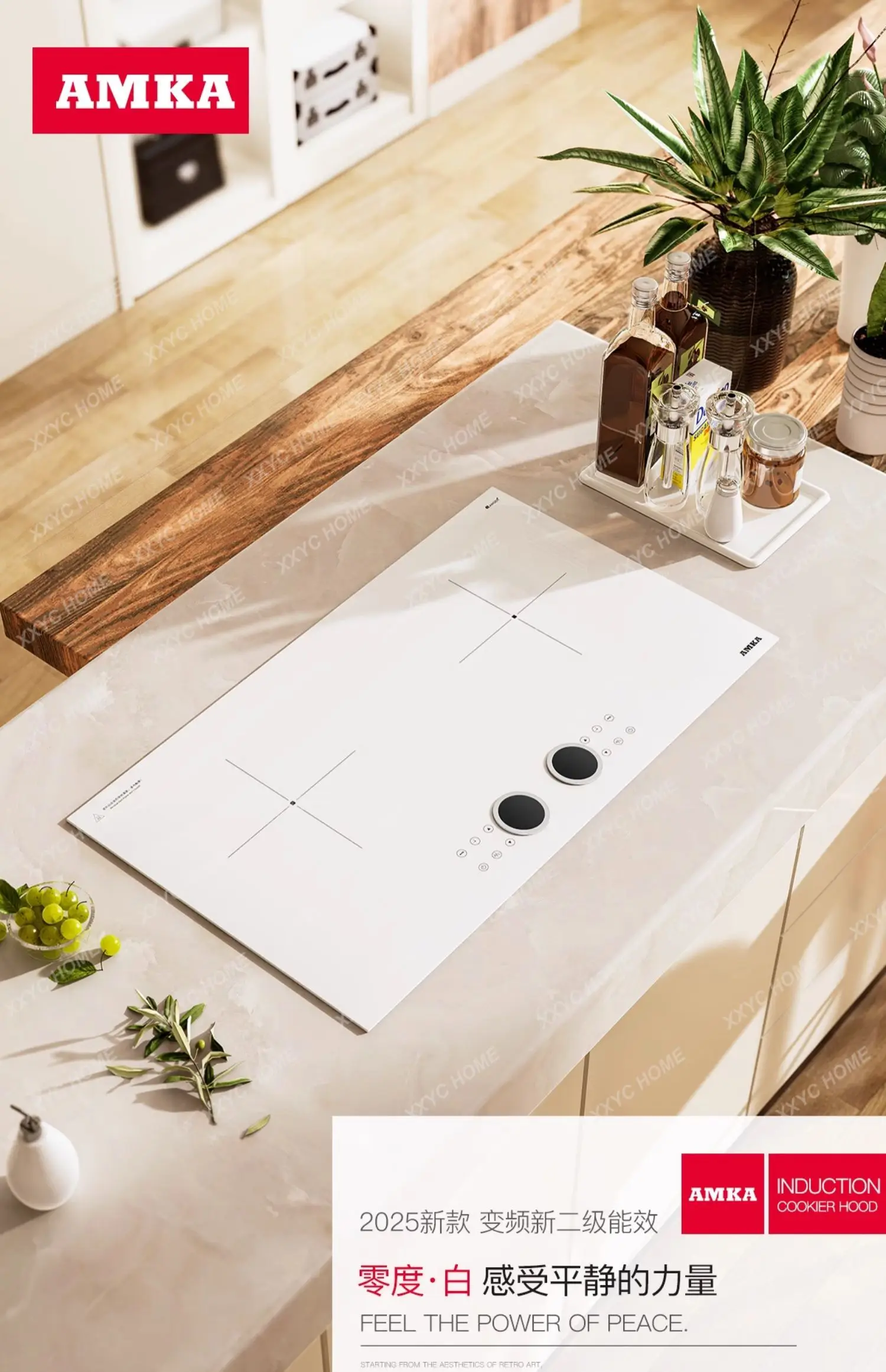 X-S Embedded Induction Cooker Double Stove Household  Ultra-thin Double Frequency Conversion High-power Double Stove HG