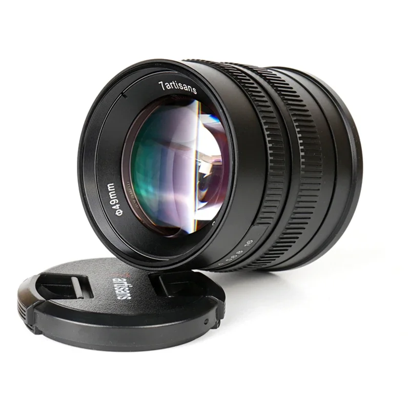 7artisans 55mm F1.4 Large Aperture Manual Focus Lens for Canon EOS M EF-M / Fujifilm X Mount Mirrorless Camera