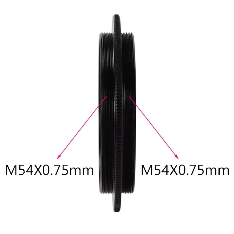 Male External M54 to Male External M54 M54X0.75mm Thread Telescope Adapter Ring Aluminium Alloy Metal