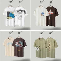 Yao Fashion Luxury Brand 1:1 Best Quality Graphic Foam Print Summer Tee Oversize HipHop Streetwear Y2k Casual T Shirt For Men