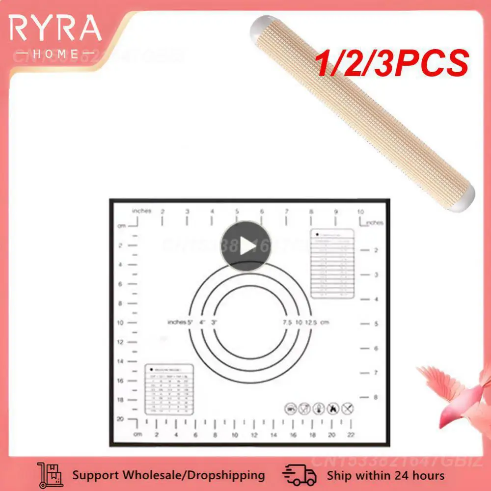 1/2/3PCS Household Rolling Stick Multifunction Basic Baking Rolling Pin Baking Tool Easy To Clean Non Stick Large Rolling Pin