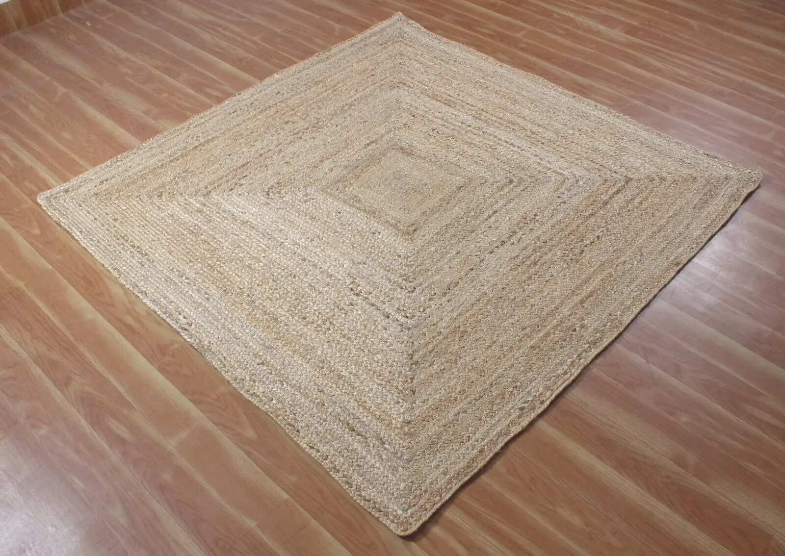 

Rug Square Design Farmhouse Natural Jute Rug Area Carpet for Living Room Hallway