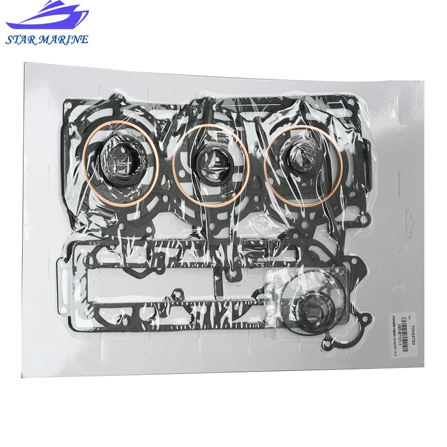 Outboard Motor 3B7-87121-1 3B7871211 3B7871211M Power Head Gasket Set Kit for Tohatsu for Nissan 80HP 90HP