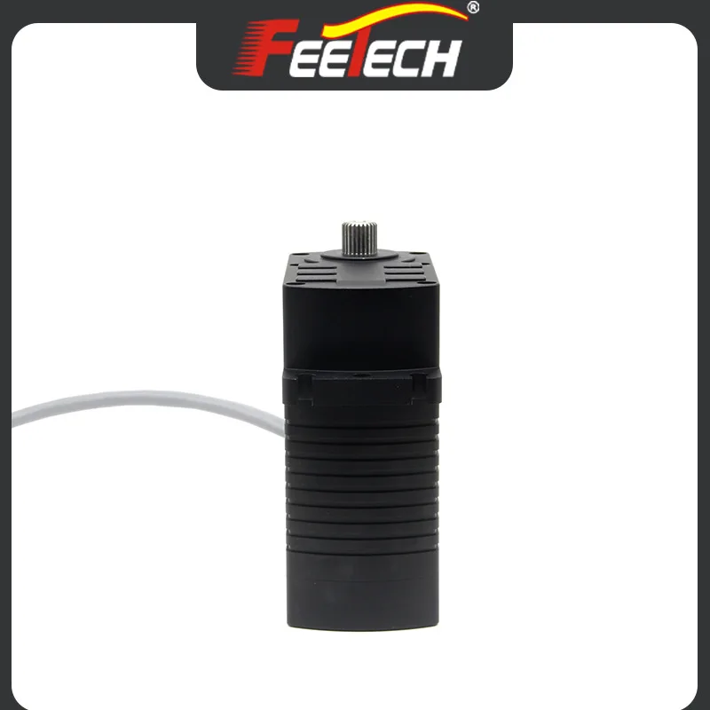 Feite 24V750kg brushless motor all-aluminum shell steel gear 180 degree magnetic coding industrial digital servo steering gear